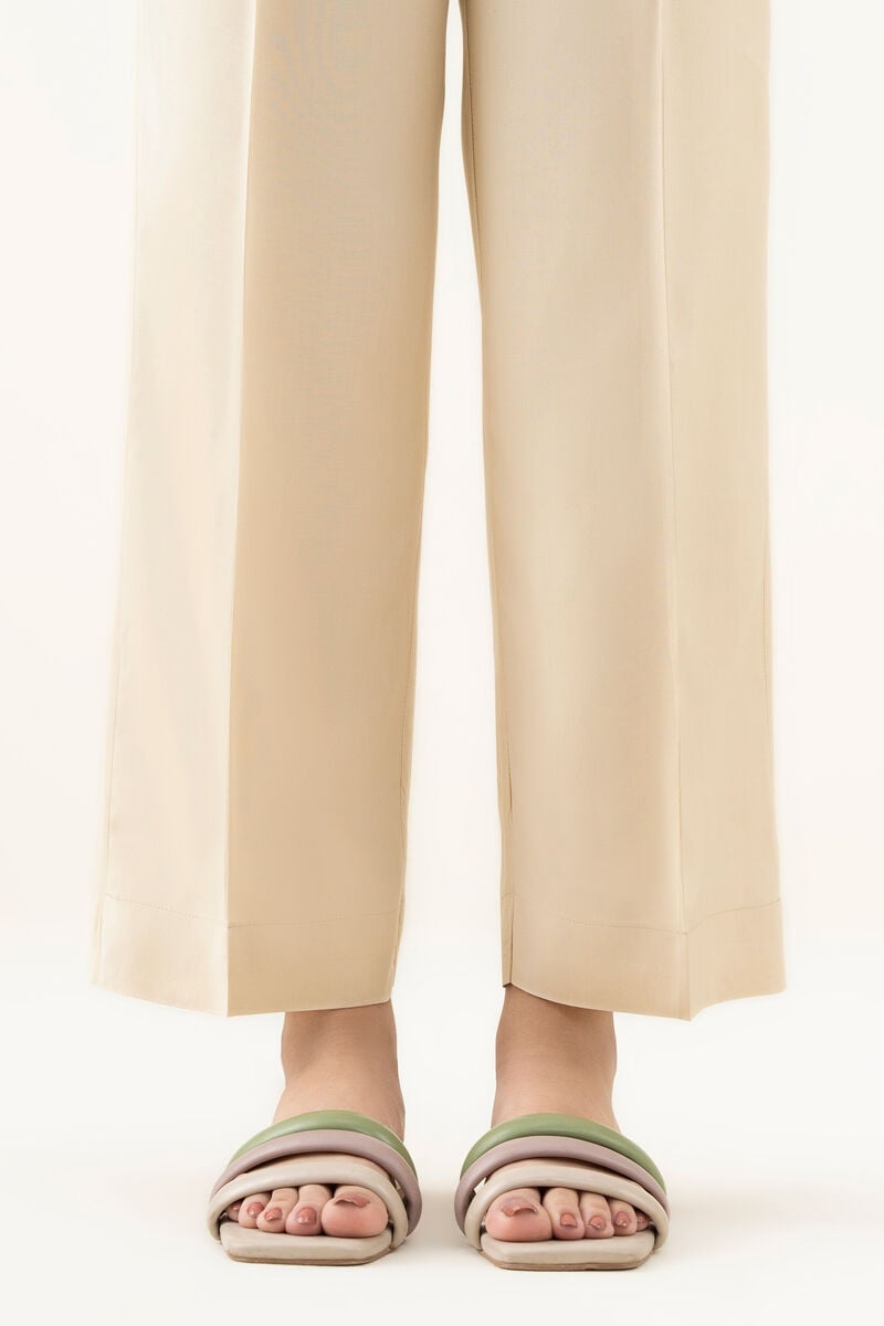 Solid Linen Straight Pants