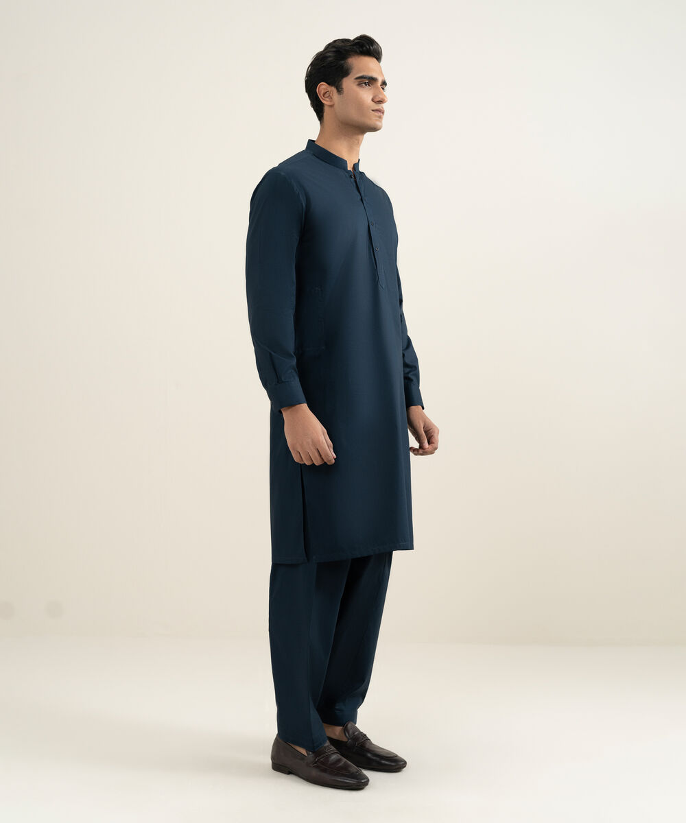 Men's Stitched Navy Kurta Shalwar