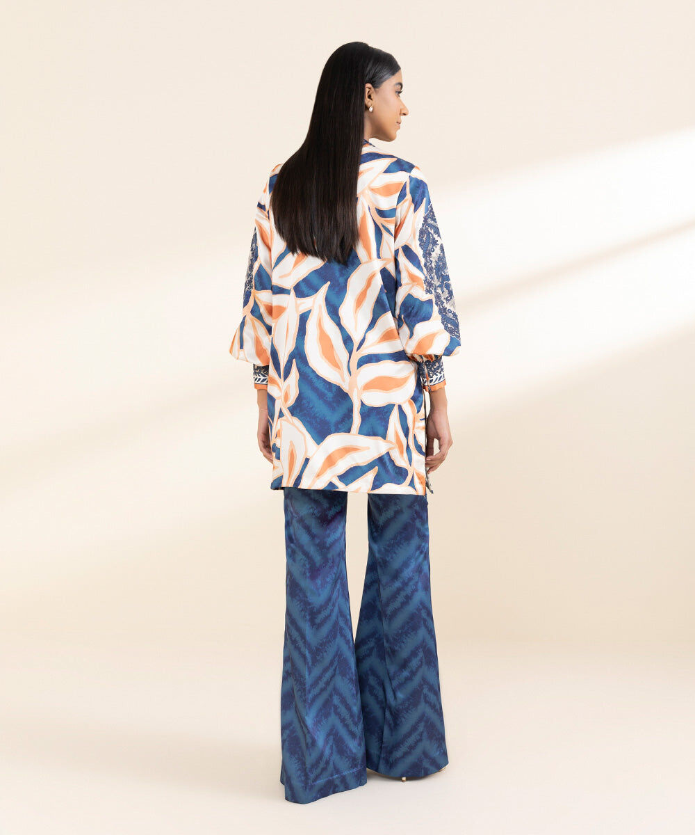 Woman - Multi 2 Piece - Embroidered Satin Suit