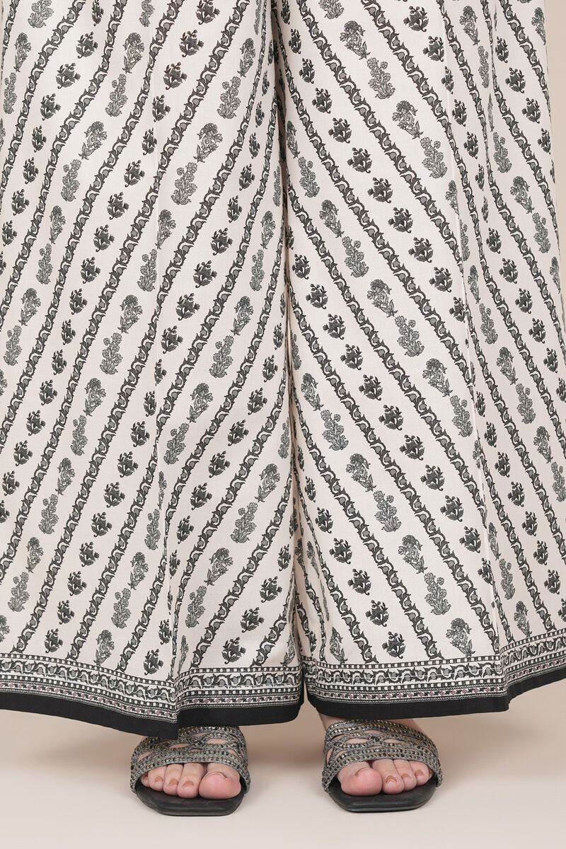 Printed Cambric Flared Pants