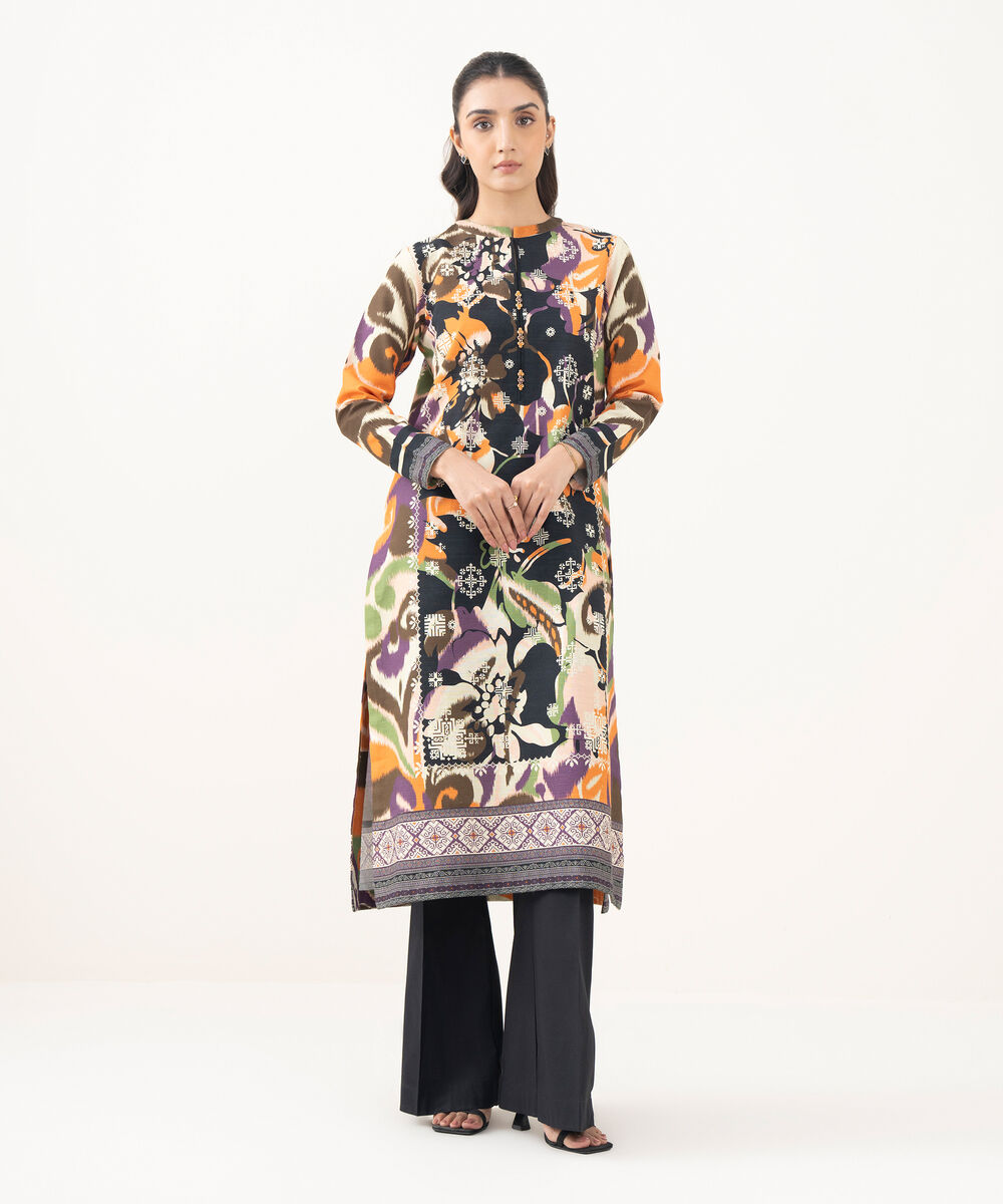 Women's Khaddar Printed Multi Unstitched Shirt