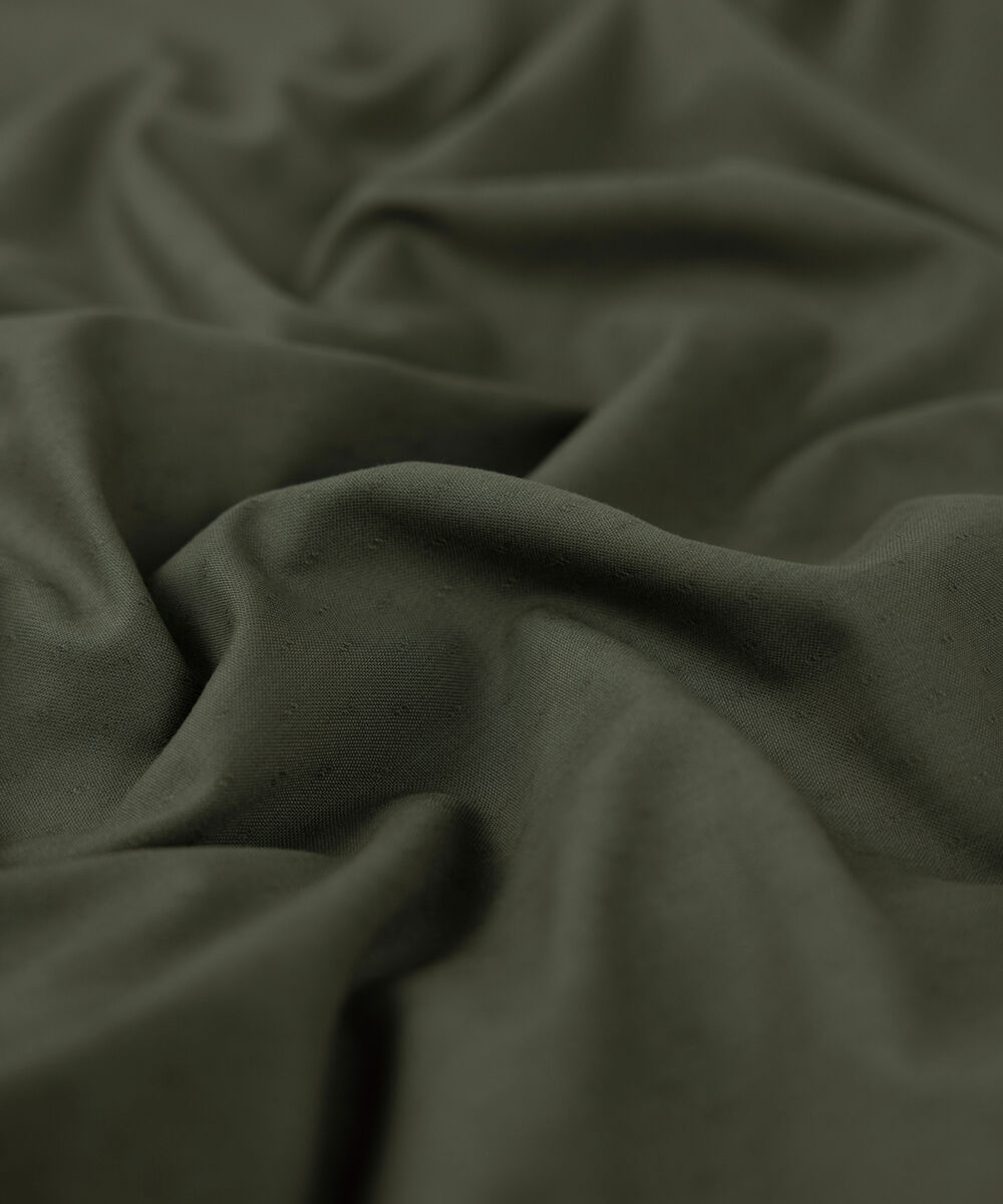 Men Unstitched Wash & Wear Olive Full Suit Fabric