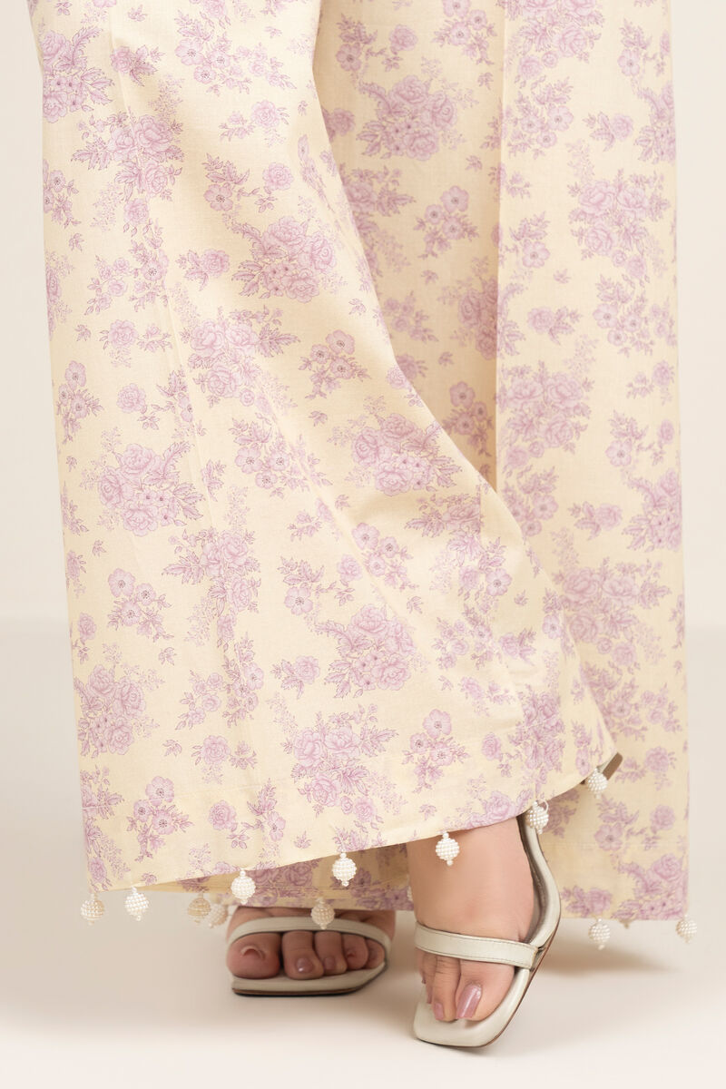 Printed Cambric Flared Pants