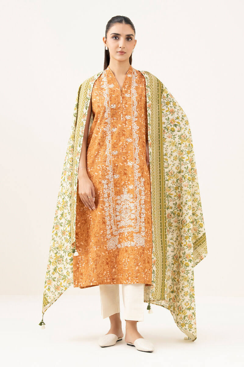 2 Piece - Embroidered Khaddar Suit