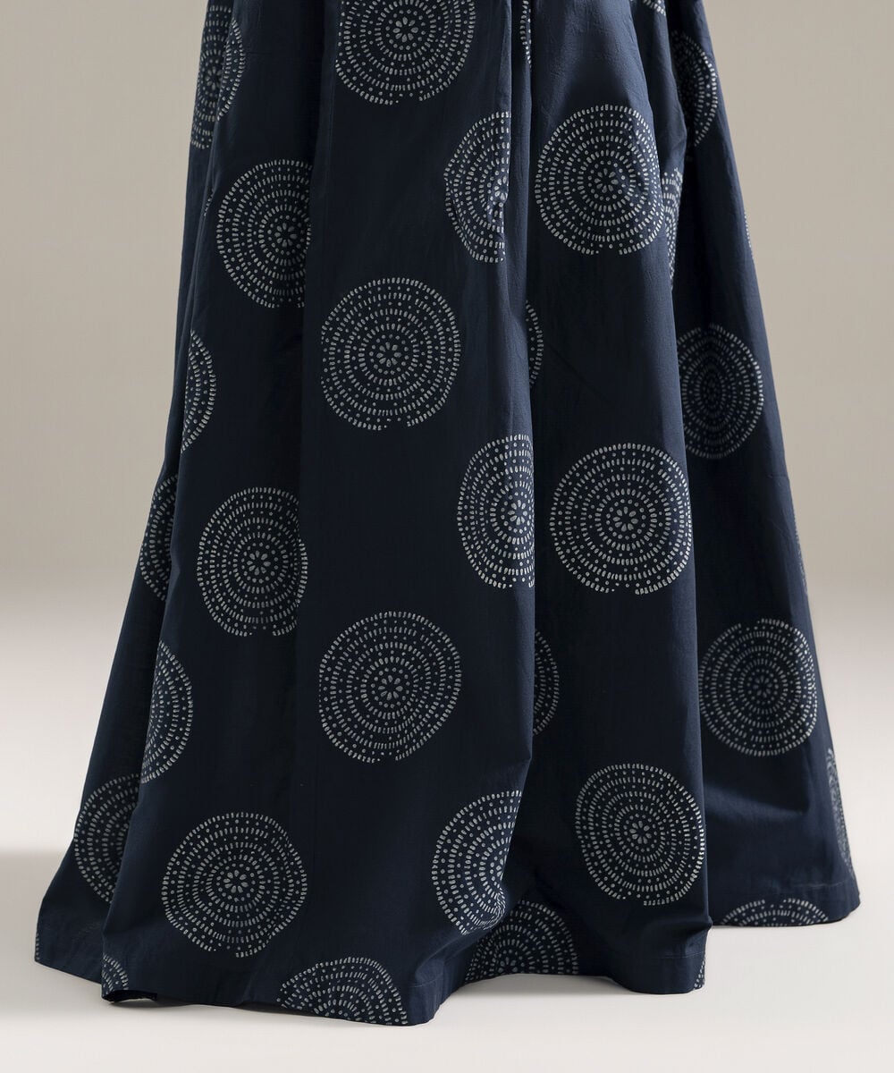 Printed Cambric Flared Pants — Sapphire view 3