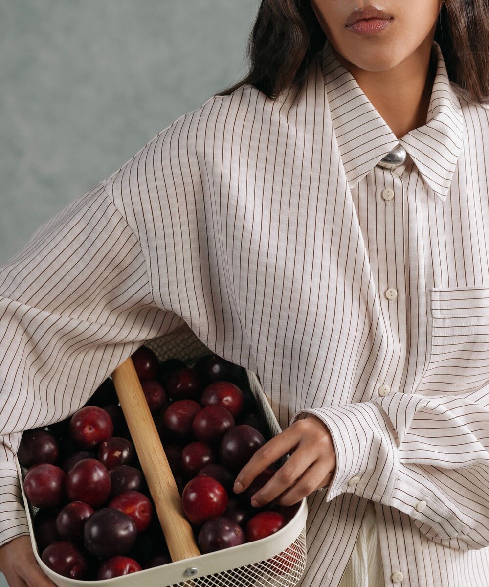 Women's Western Wear Multi Striped Oversized Texturted Shirt