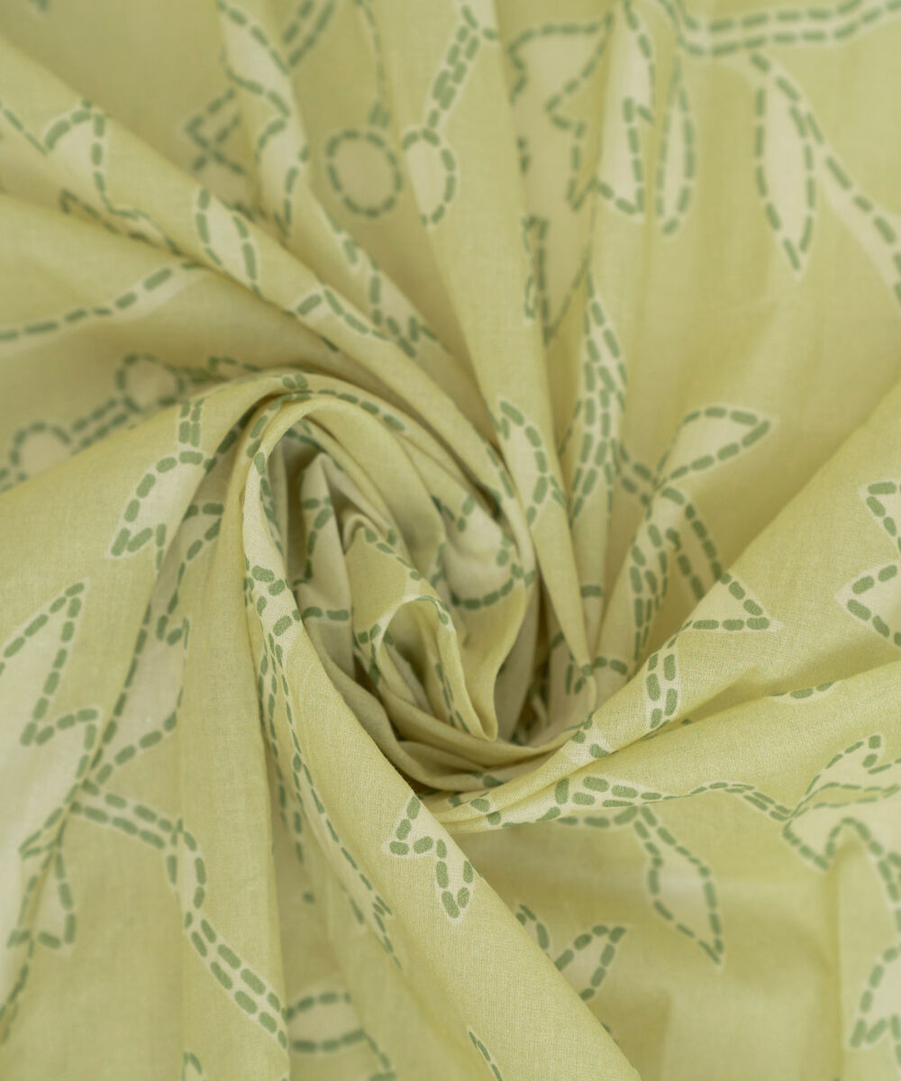 Fine Volie Green Printed Dupatta