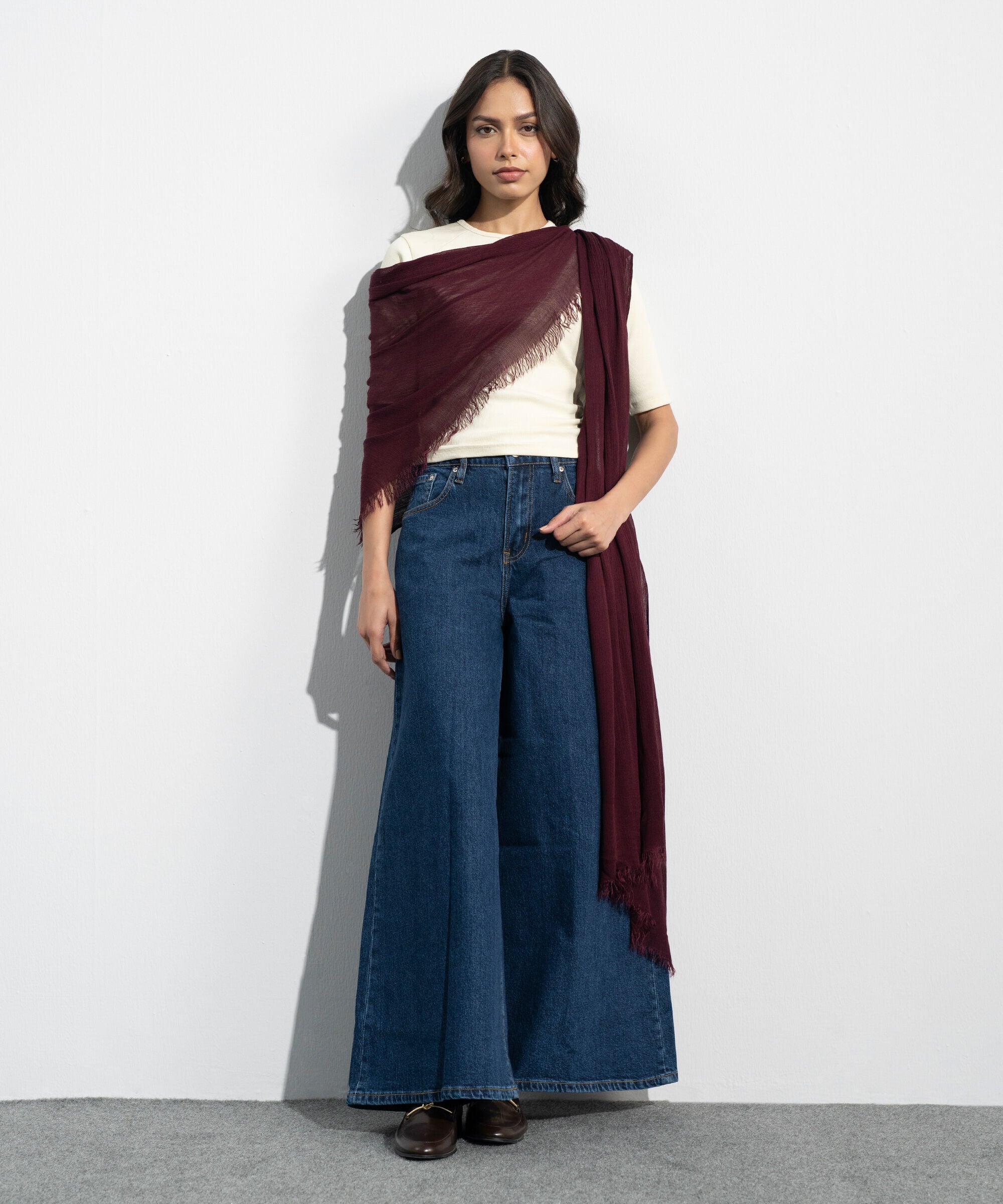 Maroon Scarf WSCF26V10019