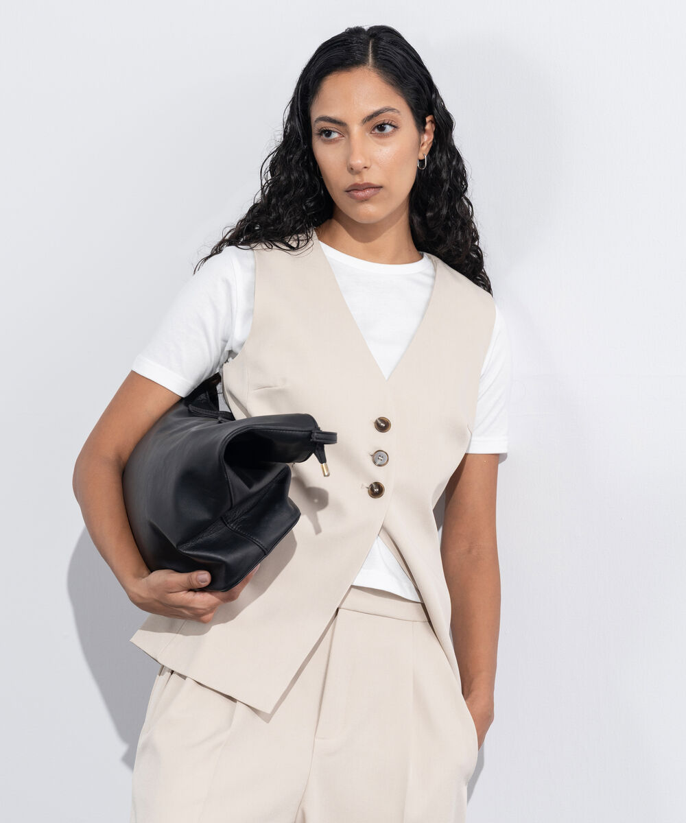 Women's Western Wear Beige Tailored Long Waistcoat