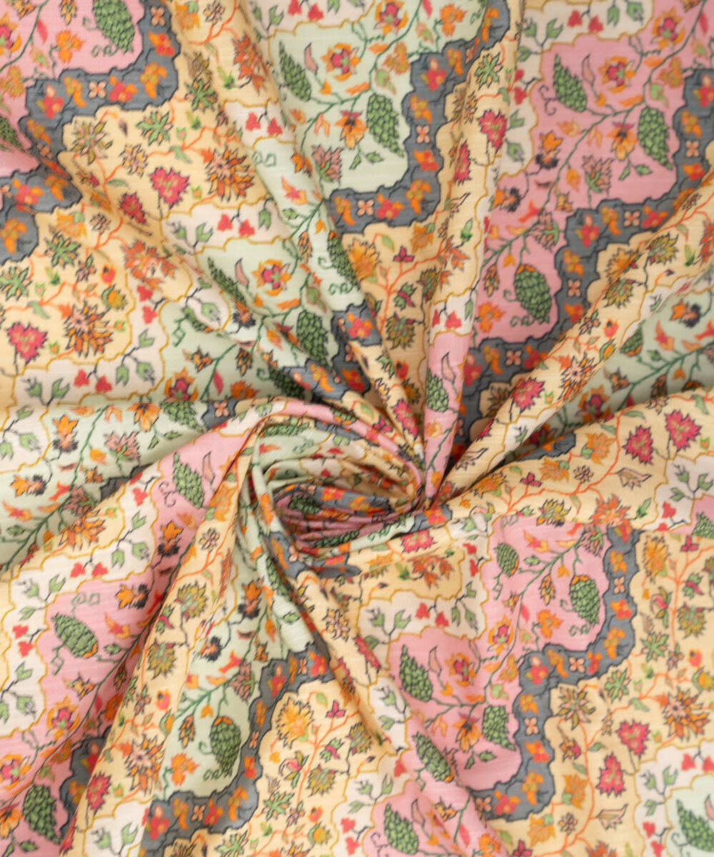 Printed Khaddar Pale Yellow Dupatta