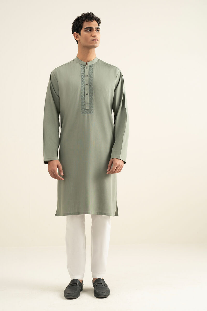 Embroidered Cotton Kurta
