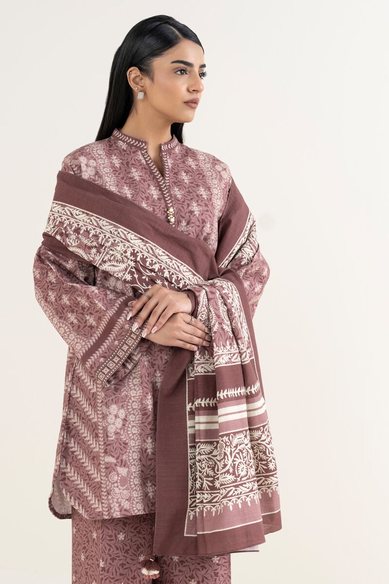 3 Piece - Printed Cotton Suit