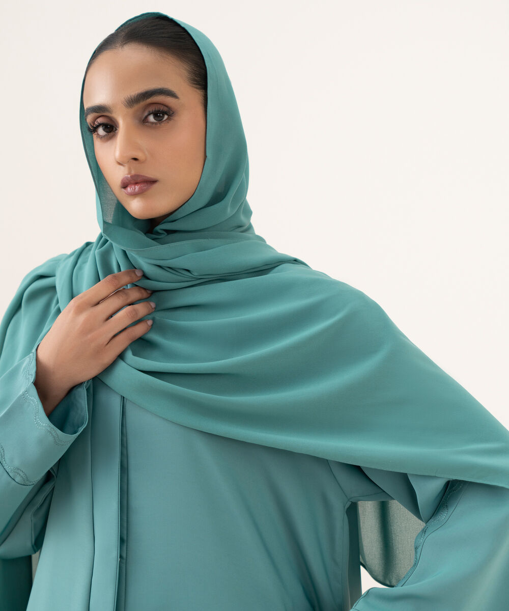 Women's turquoise hijab