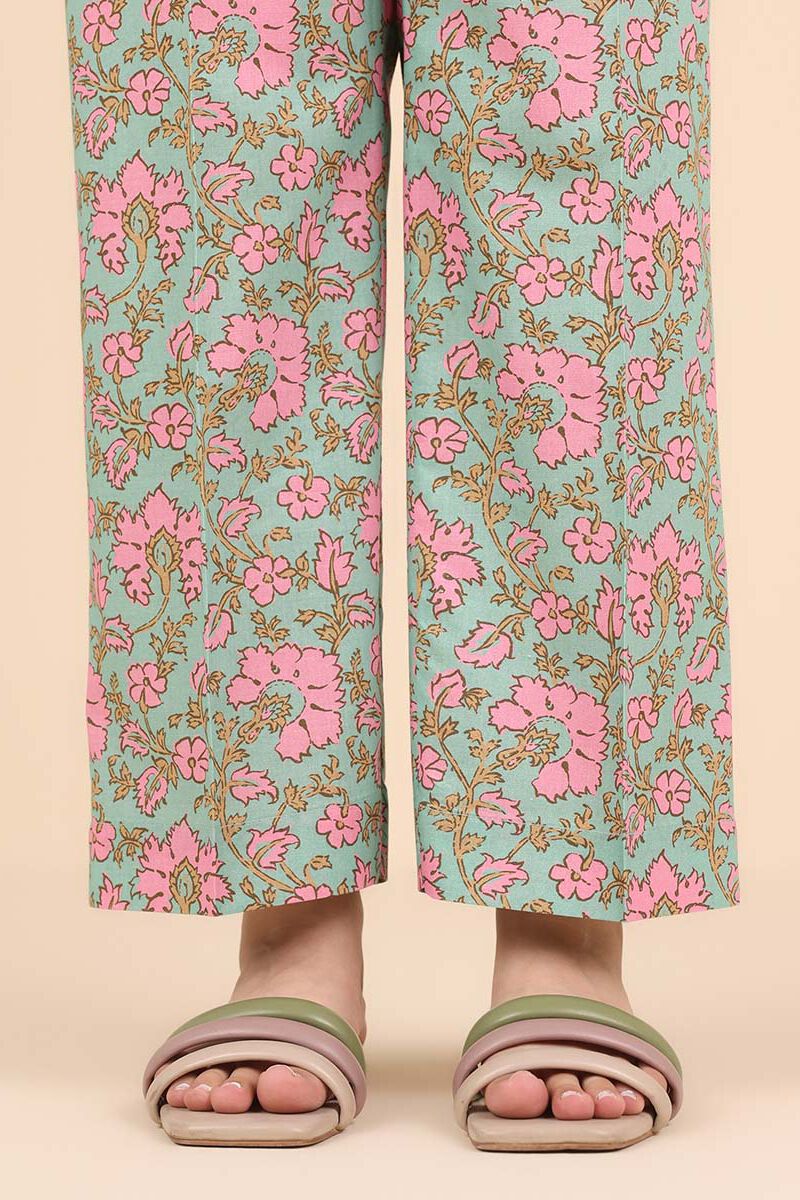 Printed Cambric Straight Pants