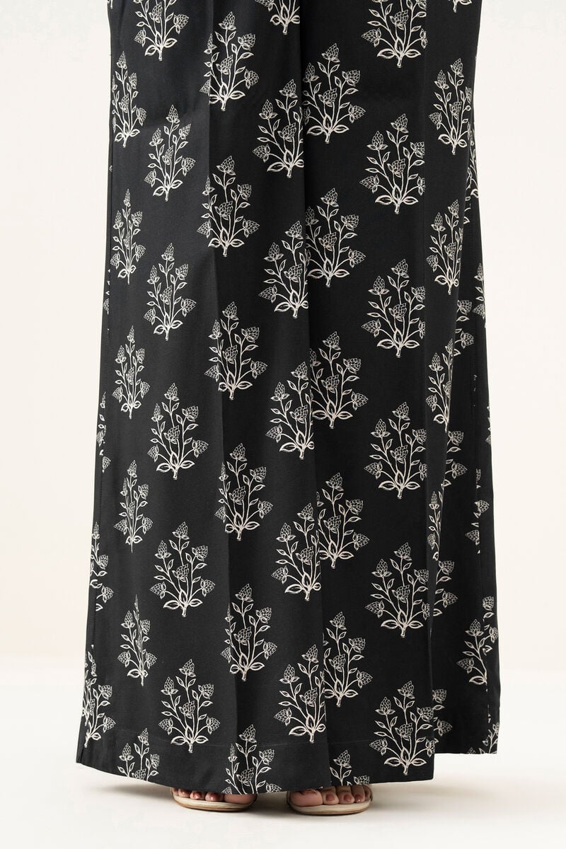 Printed Linen Flared Pants