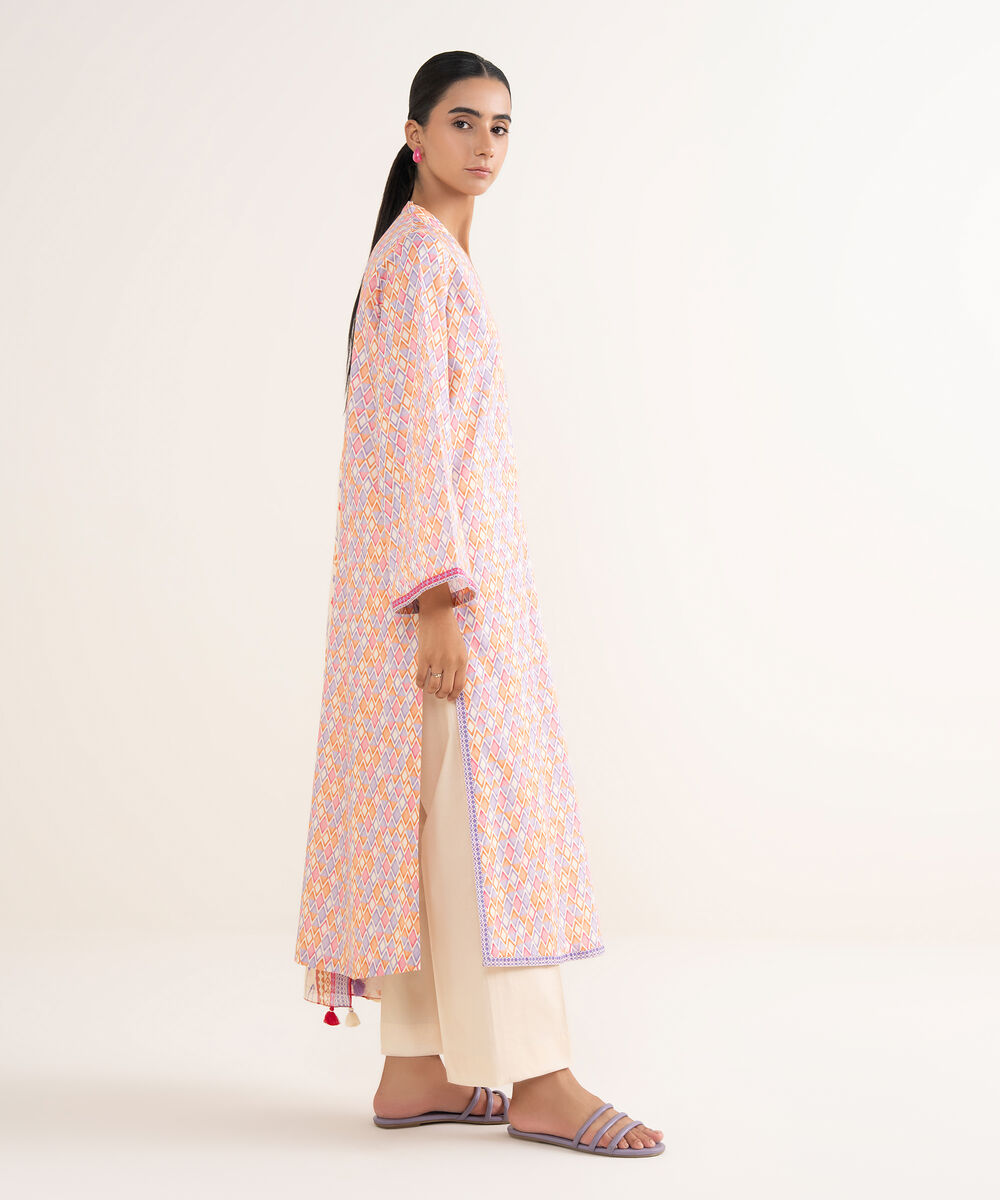 Women's Unstitched Lawn Printed Multi 3 Piece Suit