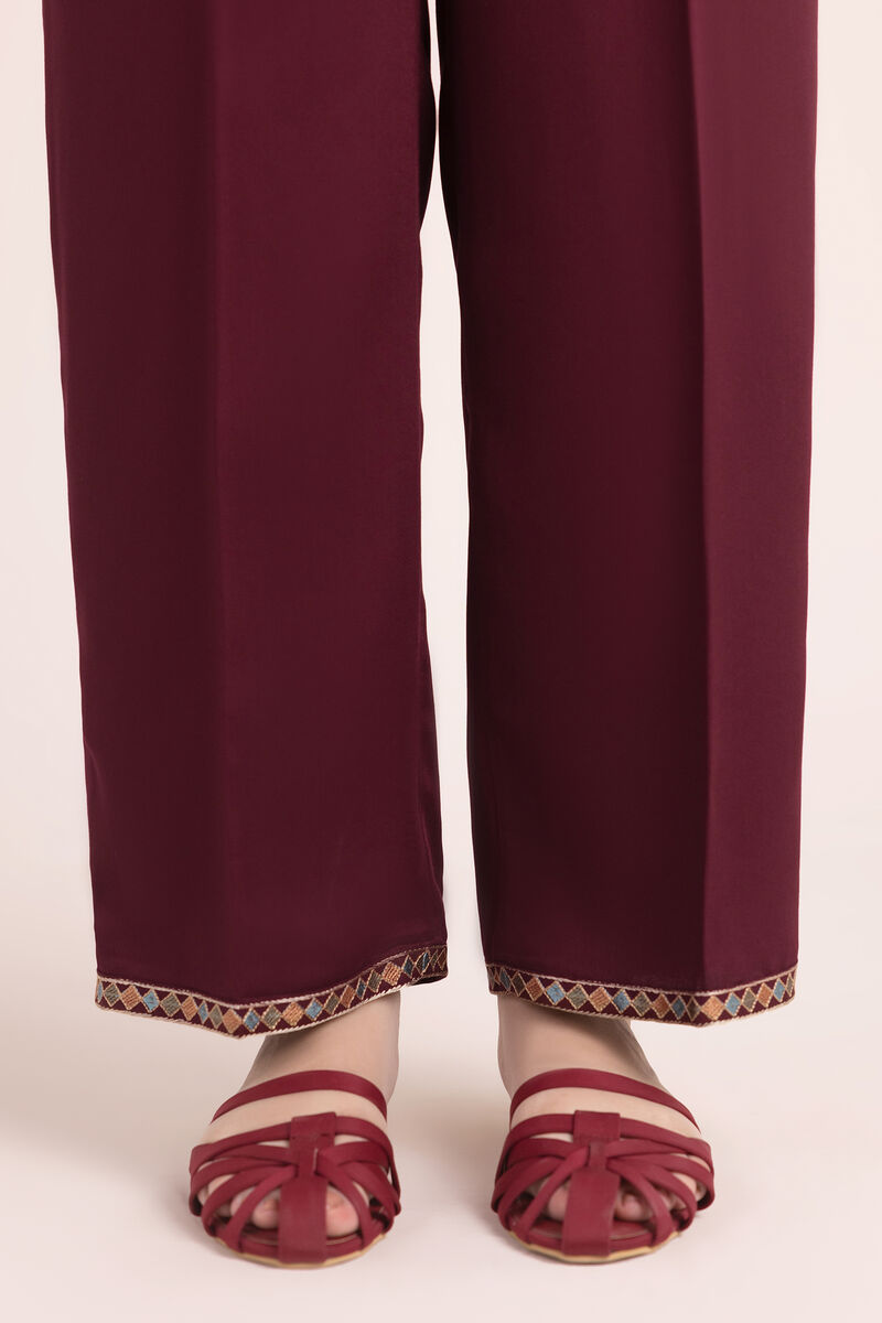 Embroidered Bedford Straight Pants