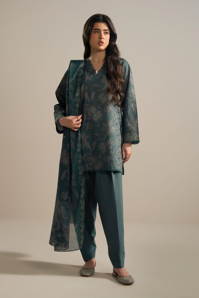 3 Piece - Printed Cambric Suit