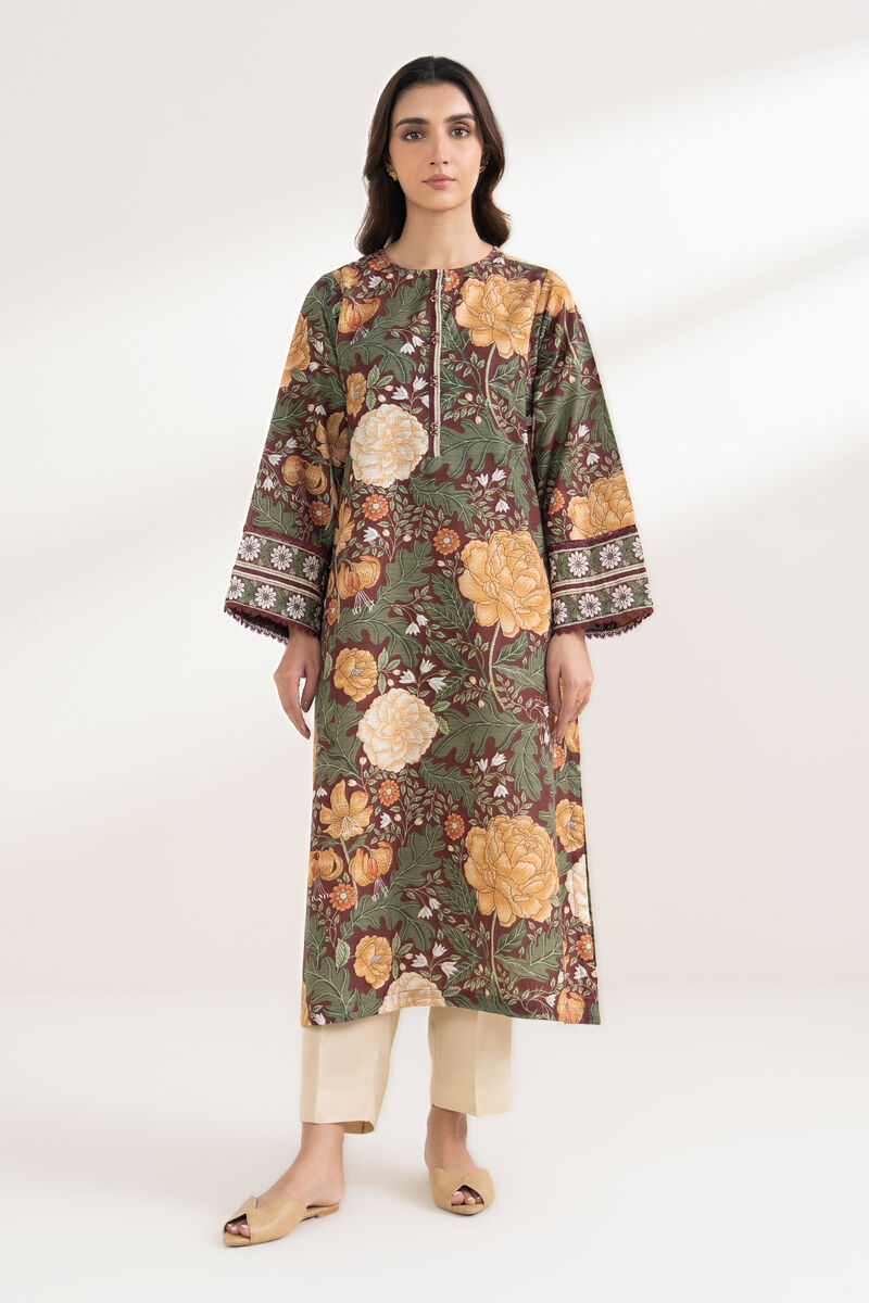 Printed Khaddar Shirt