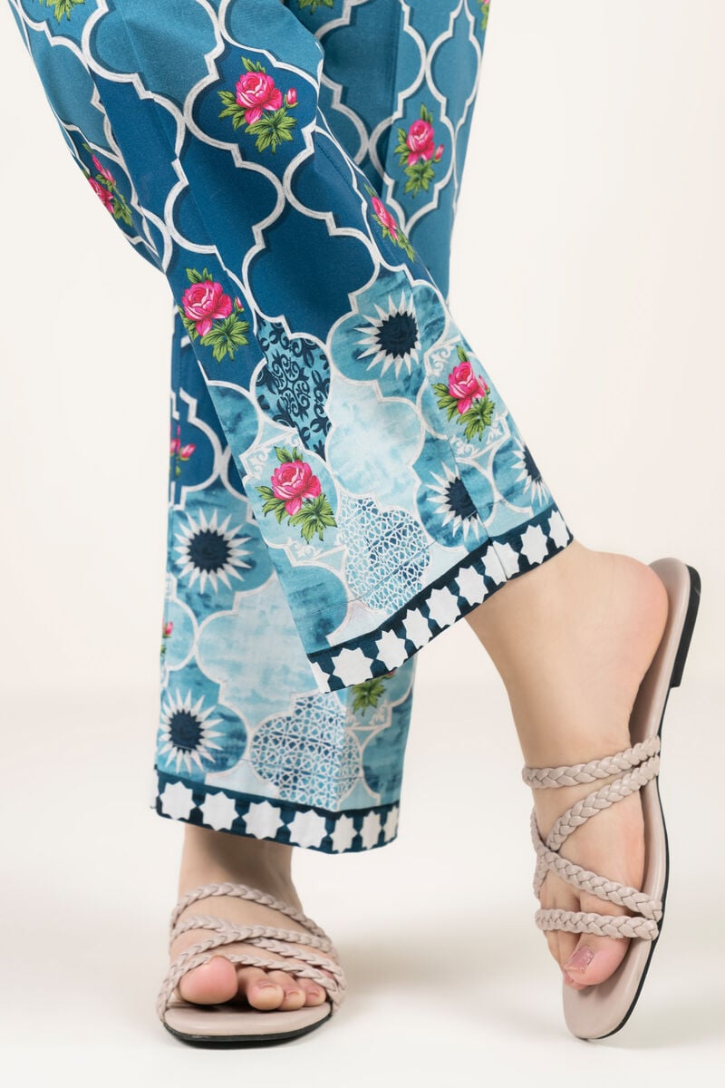 Printed Cambric Straight Pants