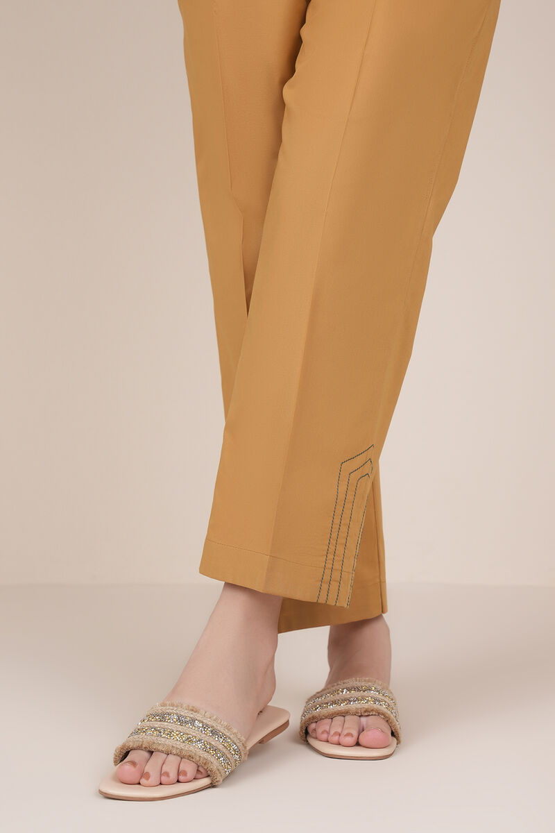 Solid Cambric Straight Pants