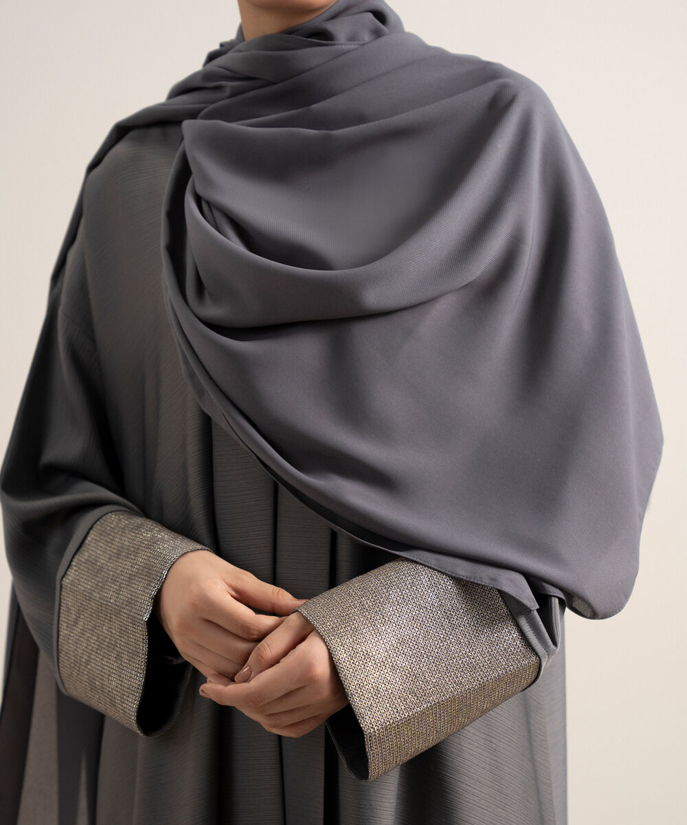 Women's Grey Abaya Set