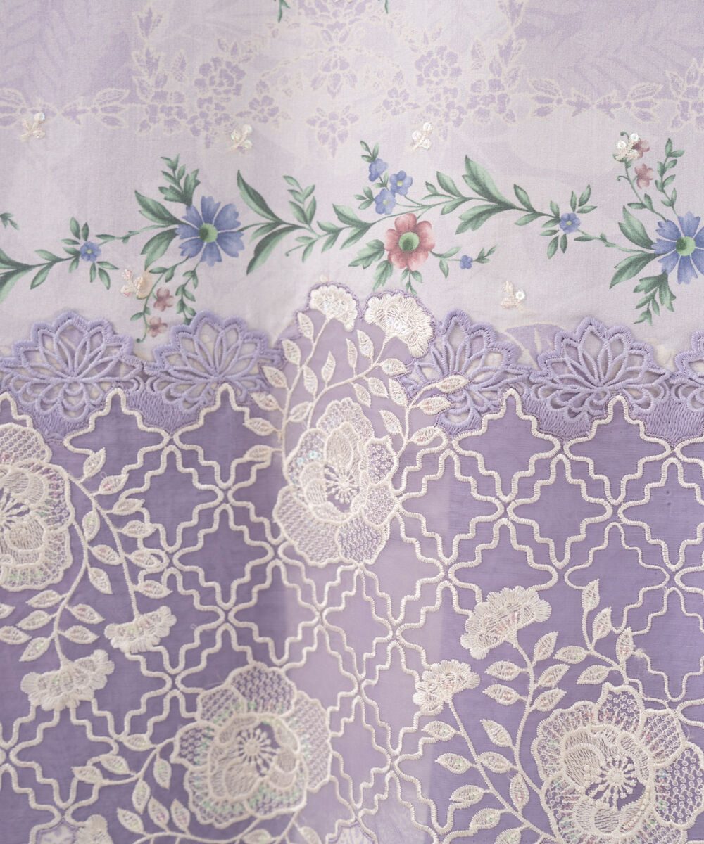 Women's Unstitched Pima Lawn Printed Three Piece Suit