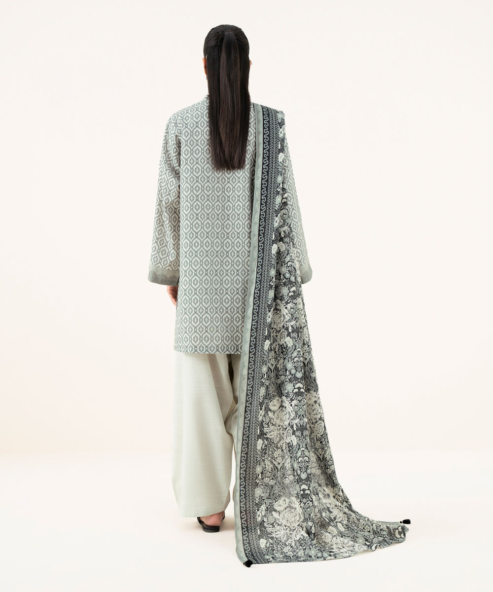 Women's Unstitched Light Khaddar Printed Multi Two Piece Suit