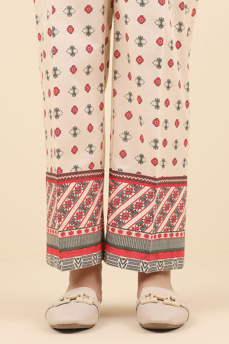 Printed Cambric Straight Pants