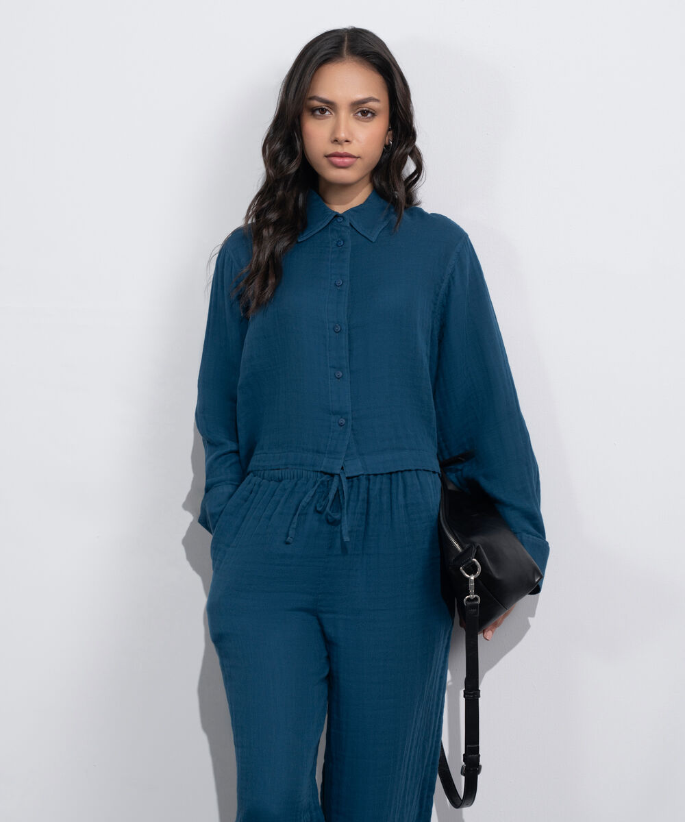 Women's Western Multi Short Body Cotton Muslin Shirt