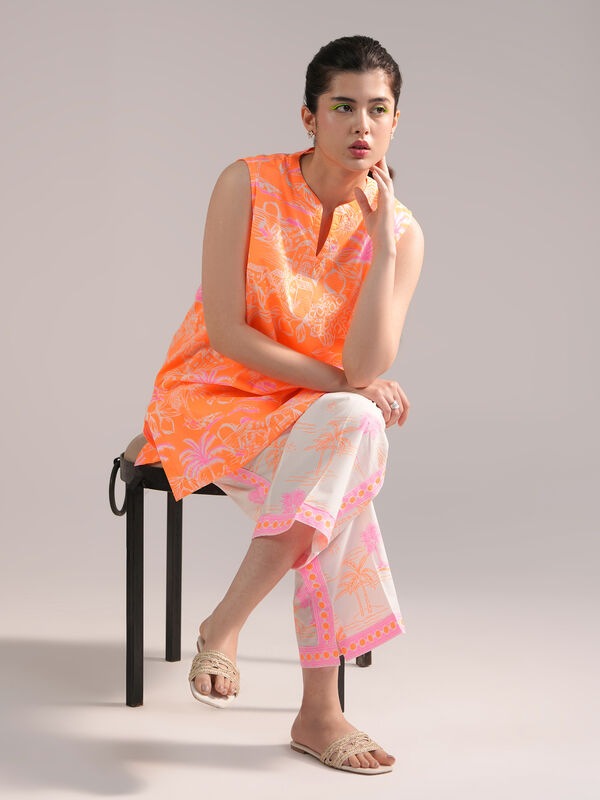 2 Piece - Printed Dobby Suit