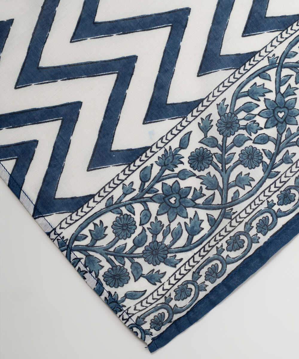 Lawn Printed Blue Dupatta