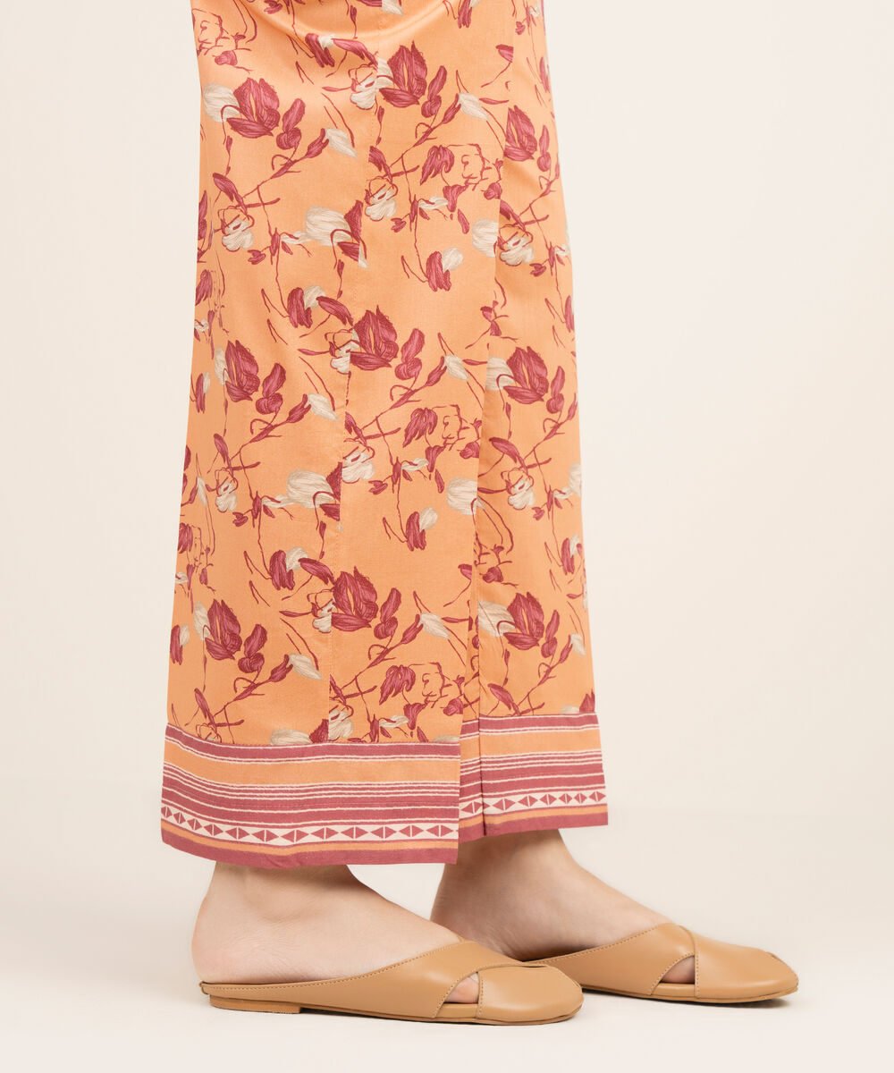 Women's RTW Cotton Viscose Printed Multi Straight Pants