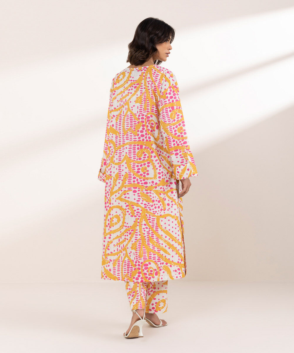 Women's RTW Textured Lawn Multi Printed Boxy Shirt