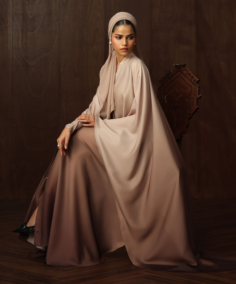 Women's Multi Gradient Kaftan Abaya Set.