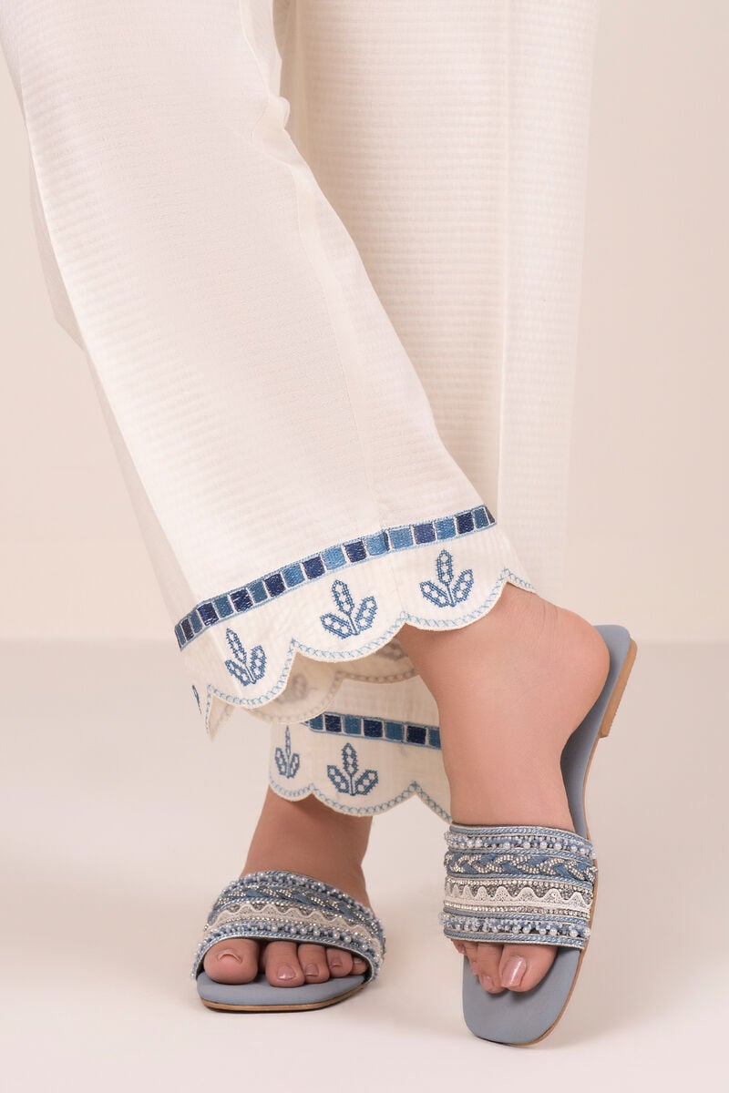 Embroidered Dobby Culottes