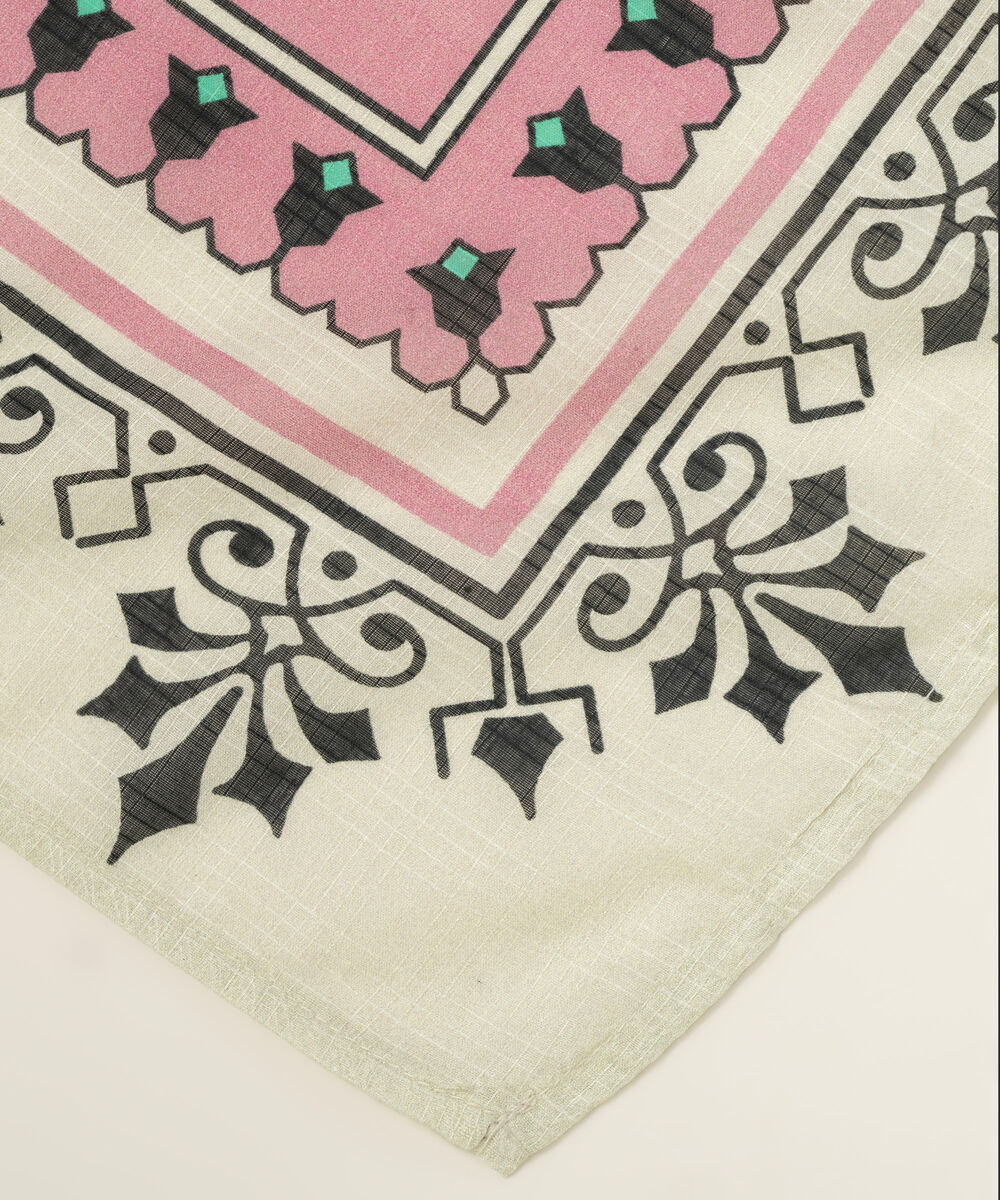 Textured Voile Printed Dupatta