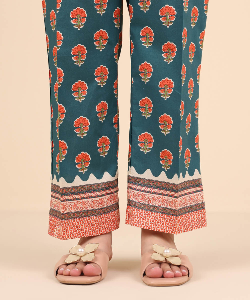 Women's Pret Cambric Multi Printed Straight Pants