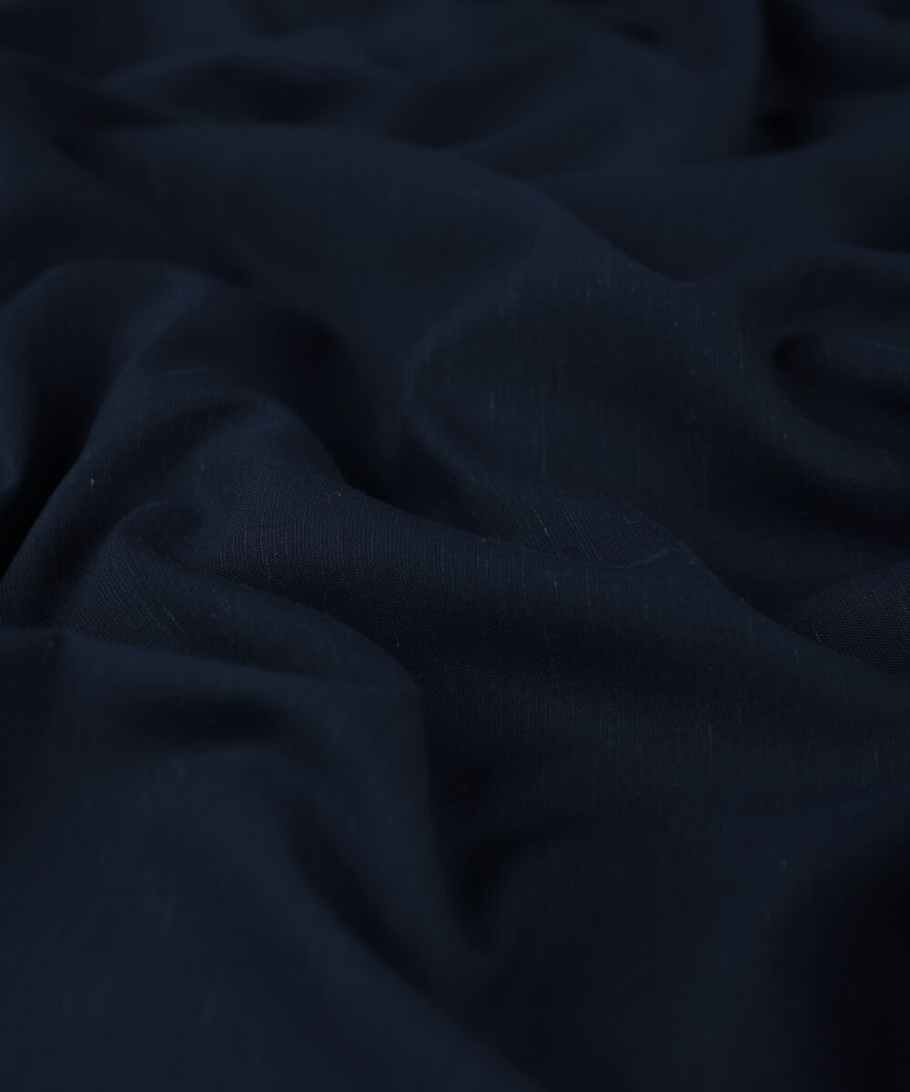 Men Unstitched Viscose Navy Full Suit Fabric
