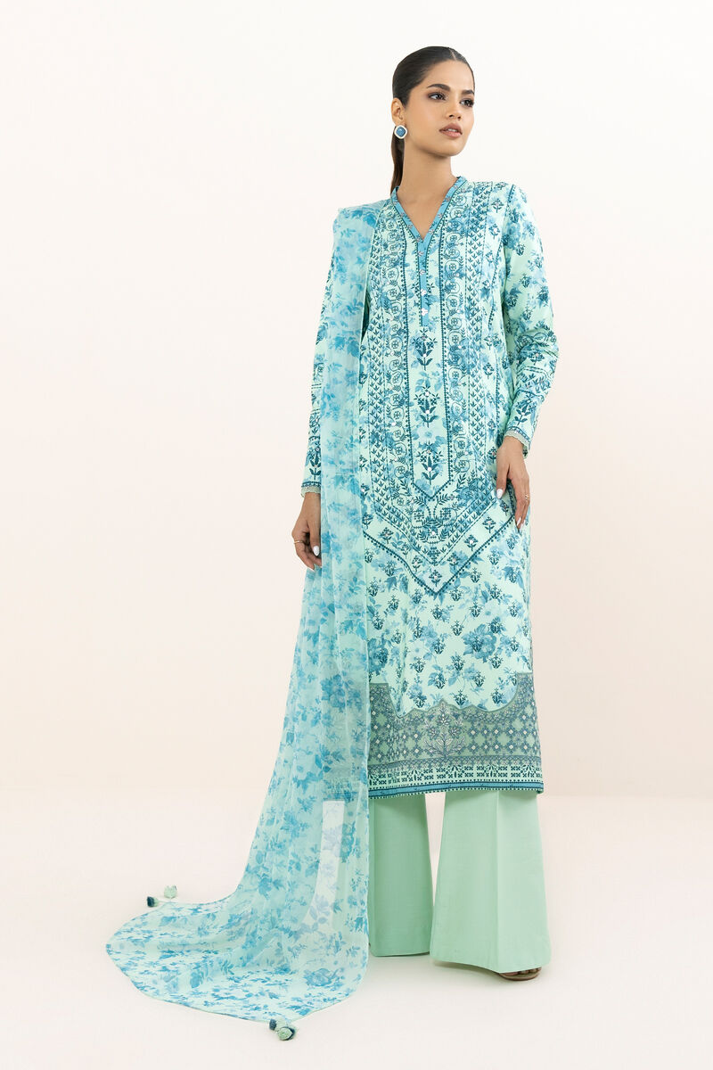 3 Piece - Embroidered Cotton Viscose Suit