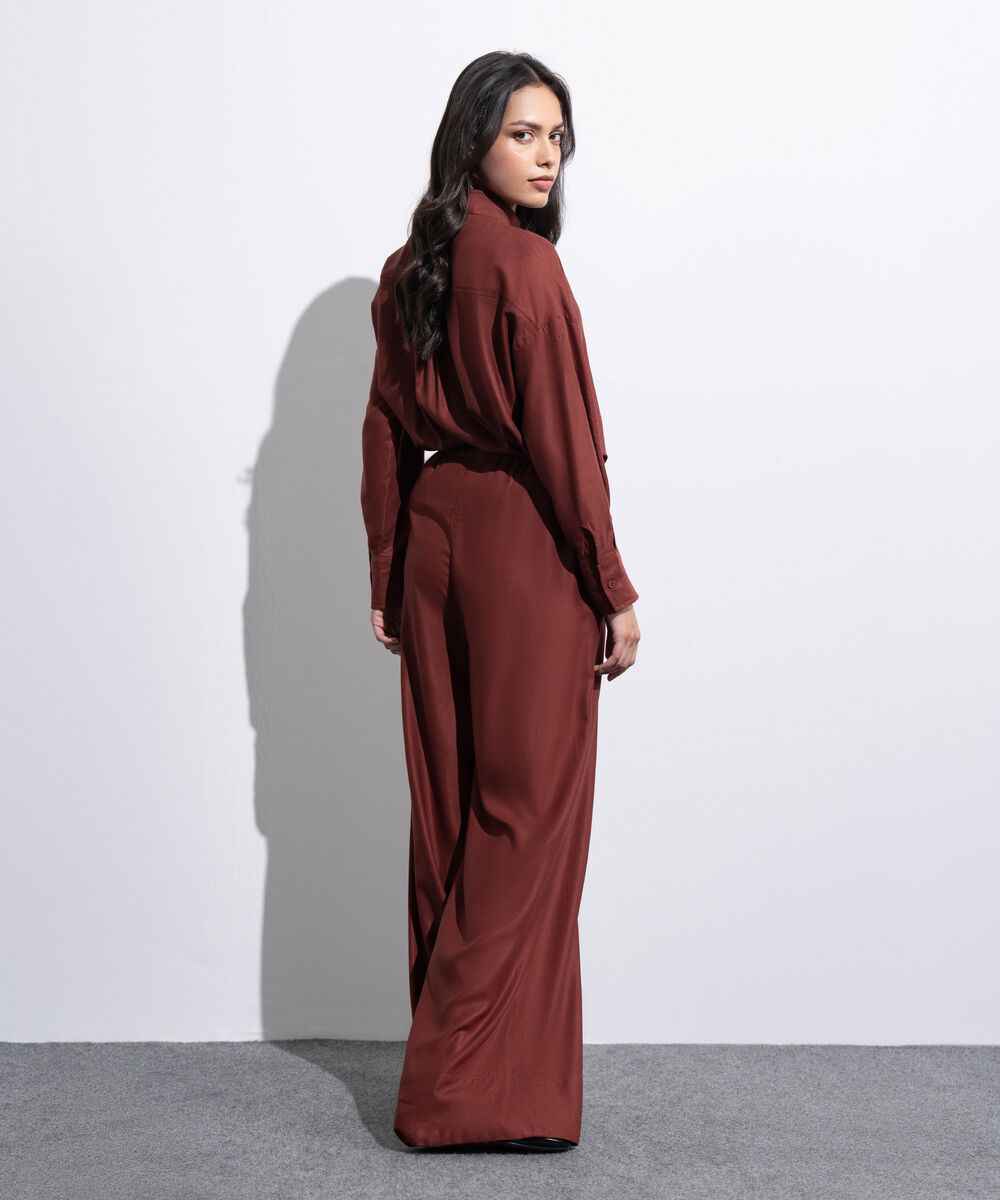 Women's Western Rust Wide Leg Pull-On Trousers