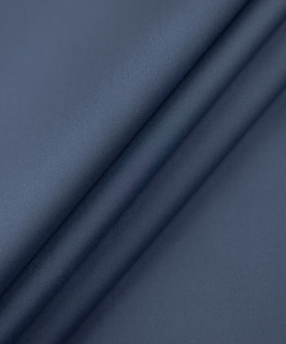 Men's Unstitched Two-Piece Refined Wash and Wear Navy Blue Suit.