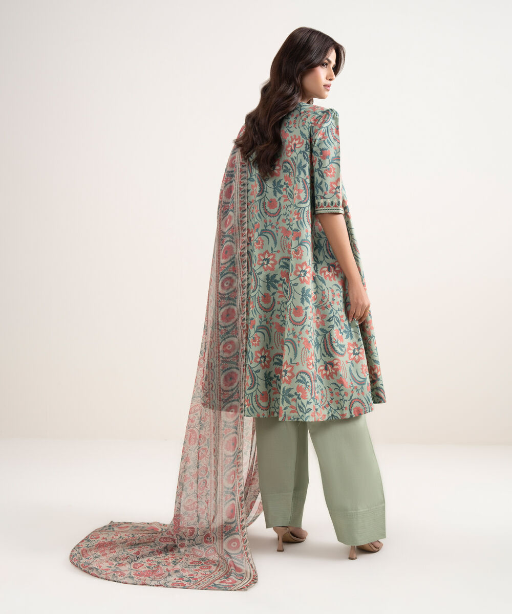 Women's Unstitched Lawn Multi Printed 3 Piece Suit