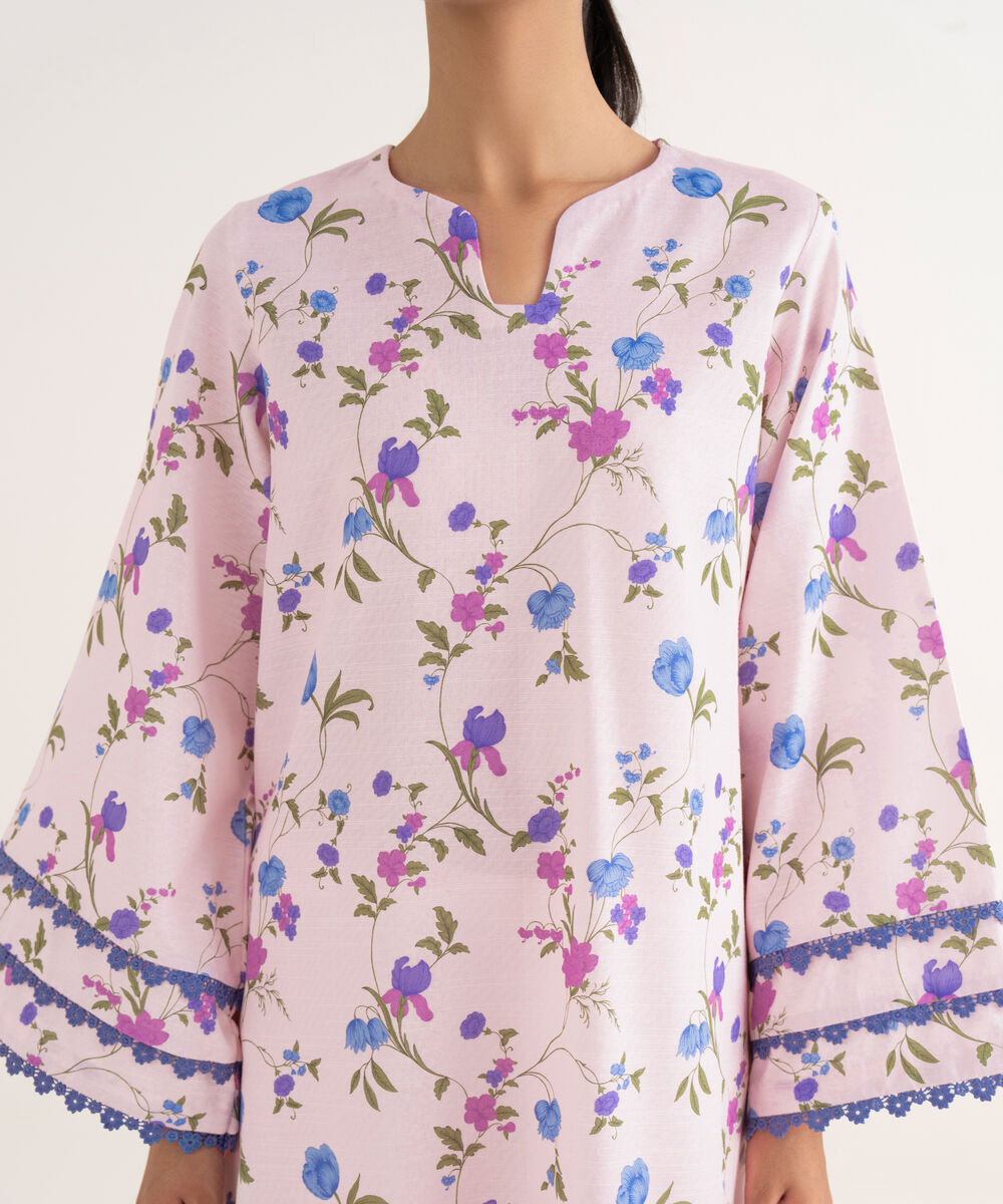 Women's Unstitched Light Khaddar Printed Multi Two Piece Suit