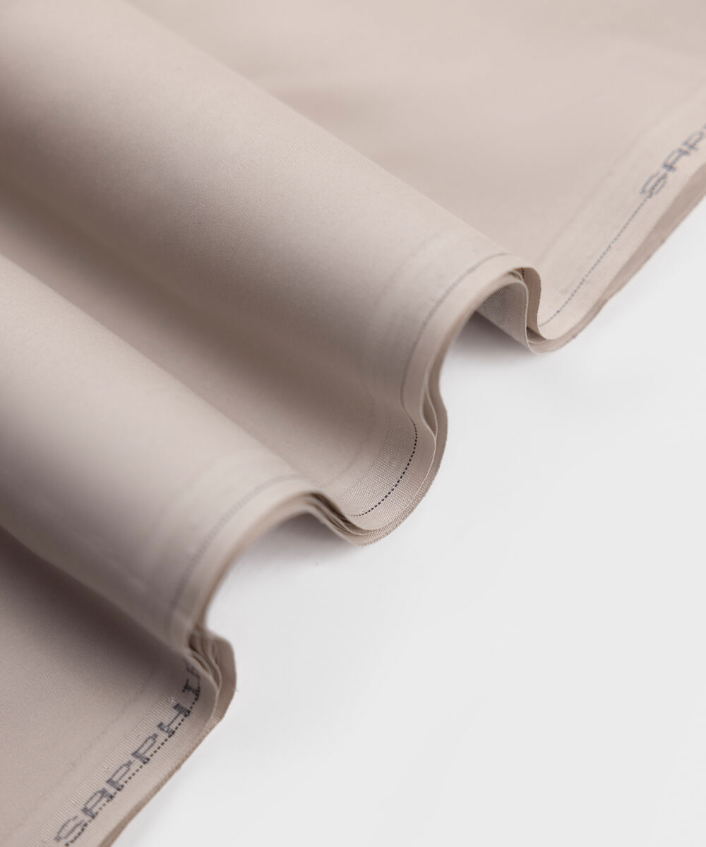 Men's Unstitched Two-Piece Refined Wash and Wear Light Khaki Suit.