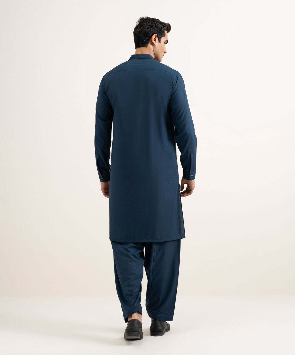 Men's Stitched Blue Kameez Shalwar