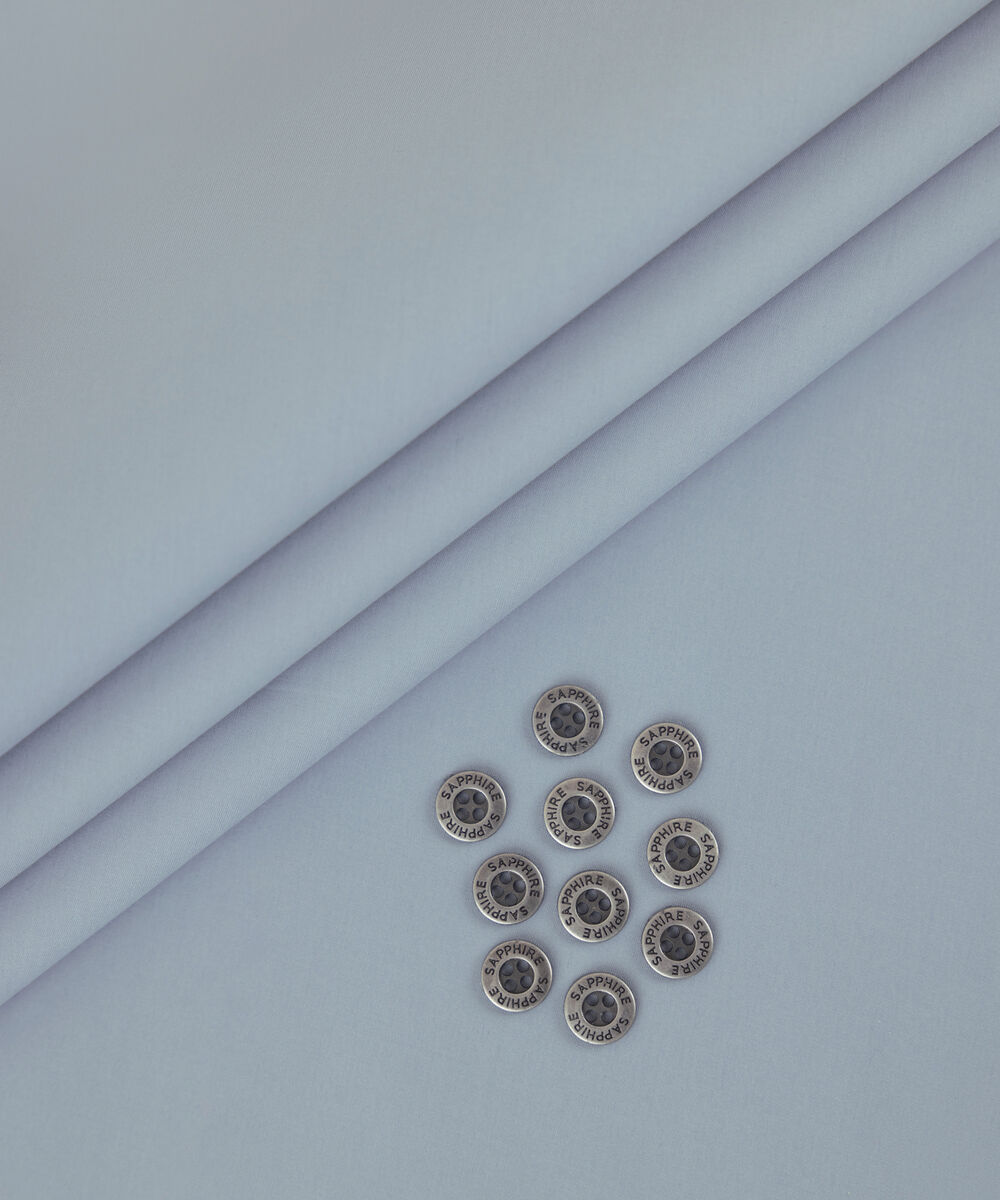 Men's Unstitched 2-Piece Luxury Giza Cotton Soft Grey Suit