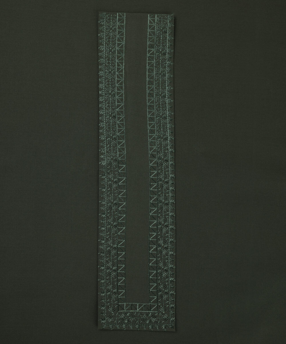 Man - Green Embroidered Luxury Cotton Suit