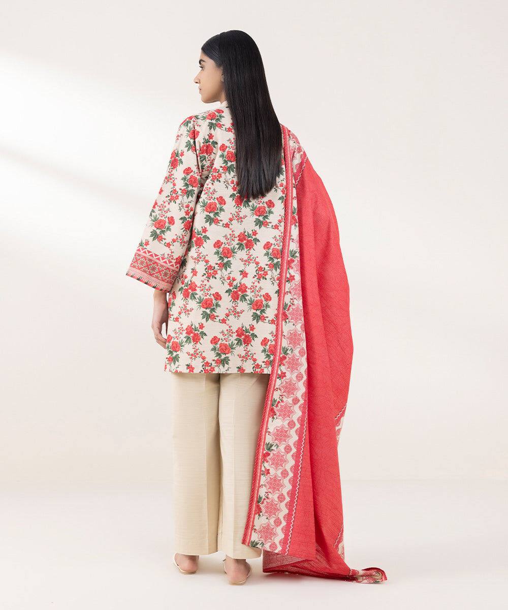 Women's Pret Khaddar Multi Printed 3 Piece Suit