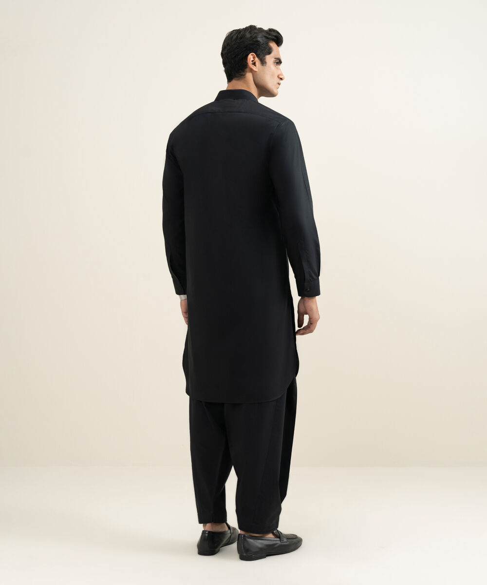 Men's black 100% Cotton Kameez Shalwar